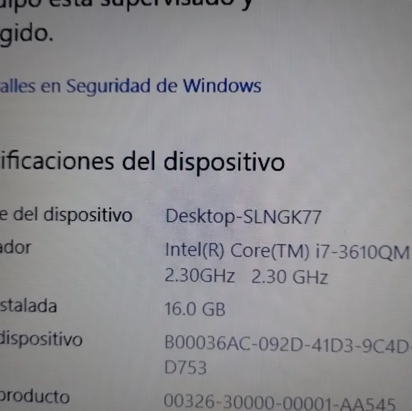 ASUS ROG G55V INTEL CORE I7-3610QM @ 2.30GHz 16GB RAM 1TB SSD WIN-10